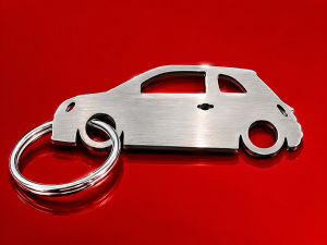 Keychain - FIAT 500 Silhouette Design