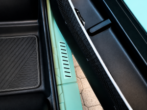 FIAT Topolino Door Sill Trim Kit - Aquamarine w/ Embossed Stripes