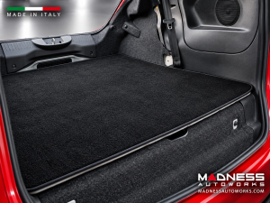 FIAT 500 Rear Seat Delete Carpet Kit - Black Italy - Black Carpet