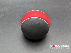 FIAT 500 Gear Shift Knob - Black Italy - Black/Red Tuxedo