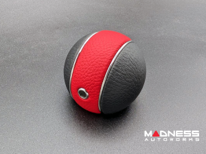 FIAT 500 Gear Shift Knob - Black Italy - Black/Red Tuxedo