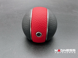 FIAT 500 Gear Shift Knob - Black Italy - Black/Red Tuxedo