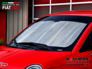FIAT 500 Windshield Sunshade/ Reflector - BlackOut Sunshades - Roll Up