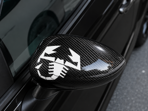FIAT 500 Mirror Covers - Carbon Fiber - White Scorpion - Carbon Connoisseur