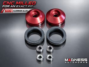 FIAT 500 Strut Top Mount Assembly Kit - Upgraded Replacement - Red Anodized - V3