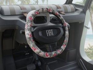 FIAT Topolino Steering Wheel Cover - Floral Pattern