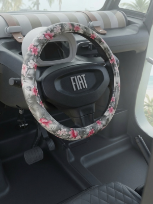 FIAT Topolino Steering Wheel Cover - Floral Pattern