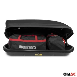 Roof Rack Cargo Box - 14 Cubic Feet - Dual Side Opening - Black