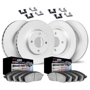 Fiat 500 Brake Kit - Front + Rear - DFC - Geospec Rotors + 4000 HybriDynamic Pads
