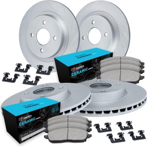 Fiat 124 Spider Brake Kit - Front + Rear - DFC - Plain Rotors + Ceramic Pads - `16-`25