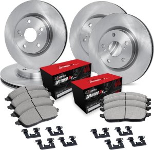 Fiat 500X Brake Kit - Front + Rear Plain Rotors (4)  - DFC - Optimum Oep Pads