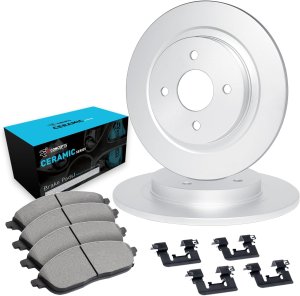 Fiat 500 Brake Pads + Rotors - Rear - DFC - Plain Rotors + Ceramic Pads