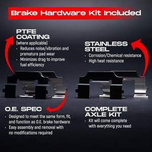 Fiat 500X Brake Kit - Front - DFC - Plain Rotors + Ceramic Pads - `15-`23