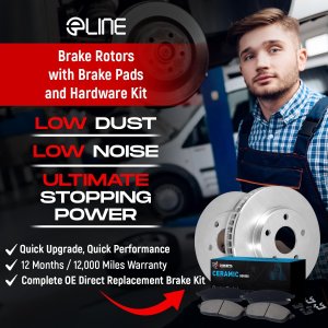 Fiat 500X Brake Kit - Front - DFC - Plain Rotors + Ceramic Pads - `15-`23