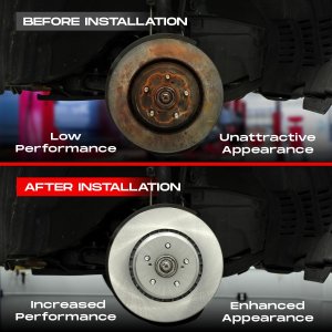 Fiat 500X Brake Kit - Front - DFC - Plain Rotors + Ceramic Pads - `15-`23