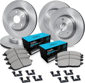 Fiat 500X Brake Kit - Front + Rear - DFC - Plain Rotors + Ceramic Pads