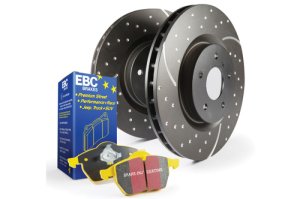 Fiat 500 Brake Pads + Rotors - Front - EBC - Yellowstuff Pads + GD Rotors - `10-`11