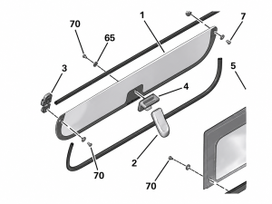 FIAT Topolino Rear Glass Release Latch Upgrade Kit