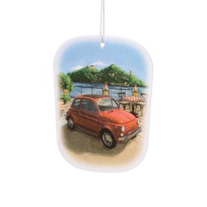 Car Air Freshners - set of 6 - Classic Fiat 500 Theme