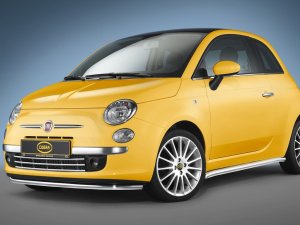 FIAT 500 Front Bumper Protector Bar - Stainless Steel 