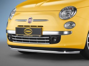 FIAT 500 Front Bumper Protector Bar - Stainless Steel 