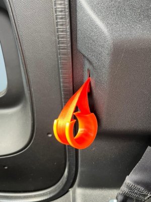 FIAT Topolino Door Opening Handles - Set of 2 - Orange