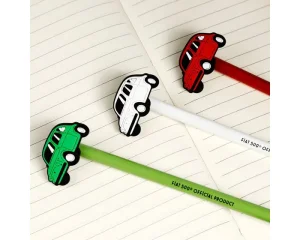 Classic Fiat 500 Pencil Set w/ Pencil Toppers - 3 piece set