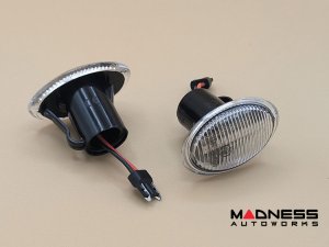 FIAT 500 Front Side Markers - set of 2 - w/ Dynamic LEDs - Clear