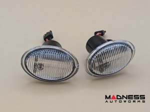 FIAT 500 Front Side Markers - set of 2 - w/ Dynamic LEDs - Clear