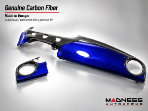 FIAT 500 Custom Dashboard - Carbon Fiber - Blue Candy
