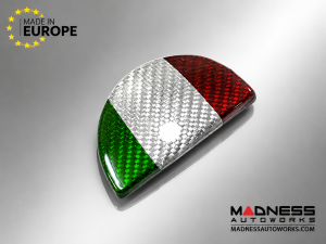 FIAT 500 Glove Box Door Handle Cover - Carbon Fiber - Italian Theme