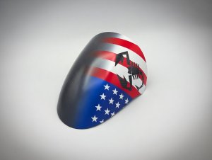 FIAT 500 Instrument Cover - Carbon Fiber - American Flag w/ Black Scorpion FIAT 500 Instrument Cover - Carbon Fiber - American Flag w/ Black Scorpion