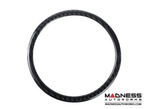 FIAT 500 Steering Wheel Center Trim - Large Ring Trim - Carbon Fiber