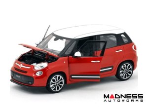 Fiat 500L Die Cast Model 1/43 scale - Red/ White