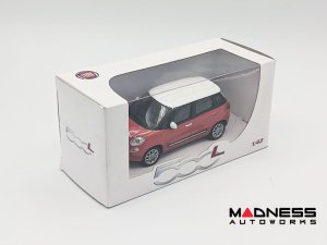 Fiat 500L Die Cast Model 1/43 scale - Red/ White