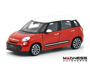 Fiat 500L Die Cast Model 1/43 scale - Red/ White