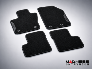 FIAT 500X Floor Mats - Premium Carpet - MOPAR- Front + Rear Set - Black