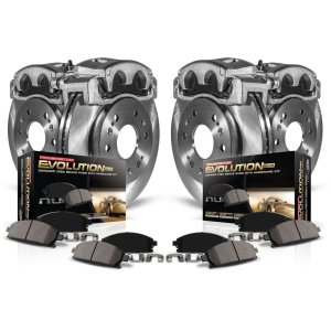 Fiat 500X Brake Kit - Front + Rear - PowerStop - Autospecialty Rotors + Evolution Ceramic Pads + Replacement Calipers 