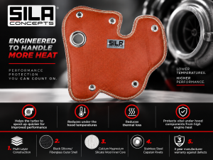 FIAT 500 Turbo Thermal Blanket - 1.4L Multi Air Turbo - Red Silicone/ Fiberglass 