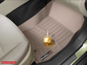 Fiat 500 Floor Mat Set - Rear - WeatherTech - FloorLiner DigitalFit - Tan - `14-`19 Fiat 500 Floor Mat Set - Rear - WeatherTech - FloorLiner DigitalFit - Tan - `14-`19