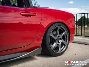 FIAT 124 Spider Custom Wheels by Lorinser - 7.5x17" - Black Satin Finish