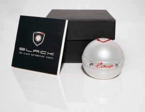 FIAT 500 Gear Shift Knob - Black Italy - Love w/ Swarovski Crystals