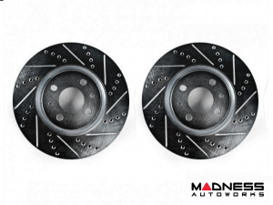 FIAT 500 Brake Rotors (2) - Rear - R1 Concepts - Performance - Black