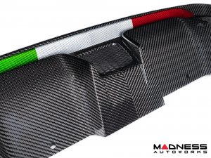 FIAT 500 Rear Diffuser - Carbon Fiber -Dual Exit - 595 Style - EU Model - Italian Flag Combo