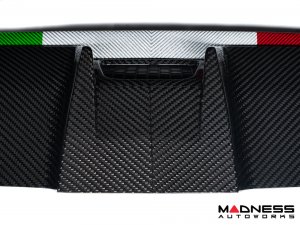 FIAT 500 Rear Diffuser - Carbon Fiber -Dual Exit - 595 Style - EU Model - Italian Flag Combo
