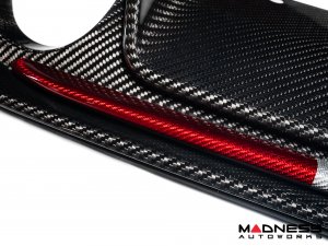 FIAT 500 Rear Diffuser - Carbon Fiber -Dual Exit - 595 Style - EU Model - Italian Flag Combo