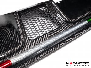 FIAT 500 Rear Diffuser - Carbon Fiber -Dual Exit - 595 Style - EU Model - Italian Flag Combo