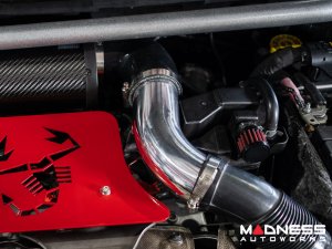 FIAT 500 Performance Air Intake System - 1.4L Multi Air Turbo - MAXFlow Set - Polished Finish + Red Engine Cover