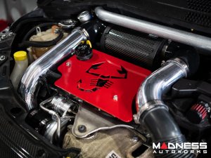 FIAT 500 Performance Air Intake System - 1.4L Multi Air Turbo - MAXFlow Set - Polished Finish + Red Engine Cover