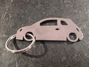 Keychain - FIAT 500 Silhouette Design